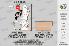Triple Christmas Stand Laser Cut. Christmas Decor SVG Product Image 2