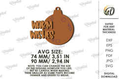 Christmas Layered Ornament Laser Cut . Christmas Decor SVG Product Image 2