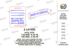 3D School Gift Tag Laser Cut. Present Tag SVG Product Image 2