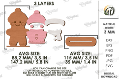 Christmas Gingerbread Laser Cut. Stand Decor SVG Product Image 2