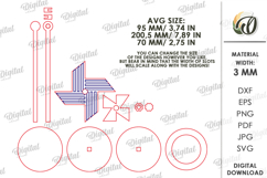 3D Pinwheels Bundle LaserCut. Garden decor SVG. Wind spinner Product Image 5