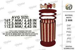 Christmas Dog Treat Box Laser Cut. Christmas Gift Box SVG Product Image 2
