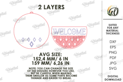 Welcome Round Sign Laser Cut. Wall Decor SVG Product Image 2