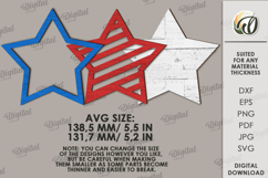 Patriotic Star Decor Laser Cut Design Product Image 3