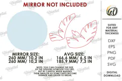 Modern Mirror Decor Laser Cut. Nature Mirror Decoration SVG Product Image 3