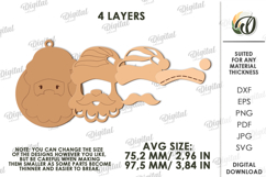 Christmas Ornament Laser Cut. Santa Claus SVG Product Image 2