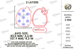 3D Easter Egg Stand Laser Cut. Easter Stand Decor SVG Product Image 2