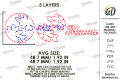 3D Mother's Day Keychain Laser Cut. Mother Keyring SVG Product Image 2