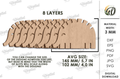 Multi cord holder Laser Cut. Holder Stand SVG Product Image 2
