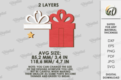 Personalized Family Ornament Laser Cut. Christmas Decor SVG Product Image 2