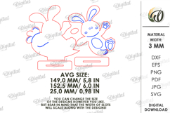 3D Easter Bunny Laser Cut. Easter Stand Decor SVG Product Image 2