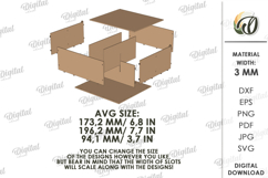 3D Men's accessories box Laser cut. Gift Box SVG Product Image 2