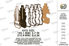 3D Art Night Lamp Lasercut. Night Light. It's Movie Time SVG Product Image 2