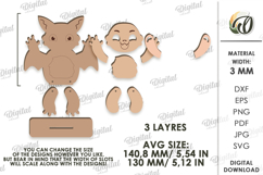Monster Shelf Sitter Laser Cut. Kids SVG Product Image 2