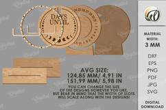 Interchangeable countdown Laser Cut. Home decor SVG Product Image 3