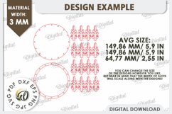 Wooden Round Decorative Box Laser Cut. 3D Gift Box SVG Product Image 3