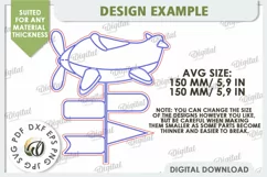 Birth Announcement Sign Laser Cut. Newborn Baby Stats SVG Product Image 2