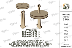 Wooden Wrist Yarn Holders Bundle Laser Cut. Knitters SVG Product Image 3