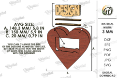 Valentine's Day Heart Decors Bundle Laser Cut. Valentine SVG Product Image 2