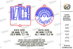 Teacher Lanyard Decor Lasercut. Personalized Teacher Lanyard Product Image 2
