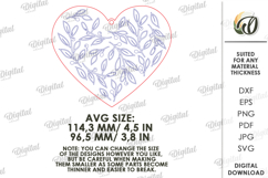 Wooden Heart Tag Laser Cut. Gift Tag SVG Product Image 2