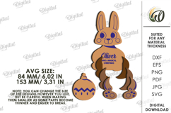 Wooden Christmas Character Lasercut. Rabbit SVG Product Image 2