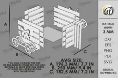 Christmas Toy Box Laser Cut. Storage Crate. Gift Box SVG Product Image 2
