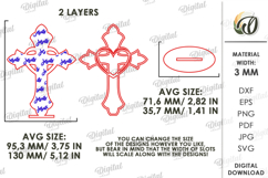 3D Christian Cross Laser Cut. Christian Stand Decor SVG Product Image 2