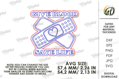 Blood Donor Badge Laser Cut. Blood Donation Badge SVG Product Image 2
