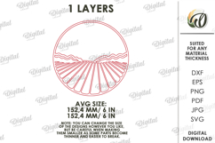 Nature Wall Art Laser Cut. Nature Scene. Wall Decor SVG Product Image 2