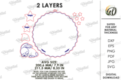 Baby Name Sign With Birth Stats Laser Cut. Nursery Decor SVG Product Image 2