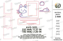 Cute Baby Photo Frame Laser Cut. Kids Cat Frame Svg Product Image 3
