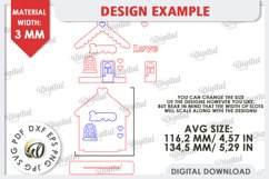 Valentine&#039;s Layered Houses Laser Cut Bundle. 3D Houses SVG Product Image 11