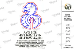 Funny Bread Bag Clip Laser Cut. Bag Clamp. Snake SVG Product Image 2