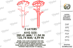 3D Teacher Pencil Flower Laser Cut. Teacher Gift SVG Product Image 2