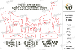 Standing Giraffes Laser Cut. Giraffe Family Stand Decor SVG Product Image 2