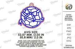 Sport Coquette Keychain Laser Cut. Football SVG Product Image 2