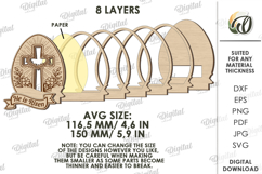 3D Easter Lamp Laser Cut. Night Light. Led Lamp SVG Product Image 2