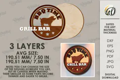 Bar and grill Sign Laser Cut. Grill bar SVG Product Image 2