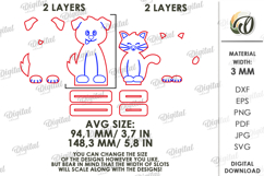 3D Animals Figurines Stands Laser Cut. Dog and Cat SVG Product Image 2