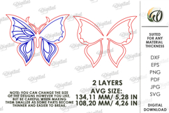3D Butterfly Laser Cut. Hanging Nursery Decor SVG Product Image 2