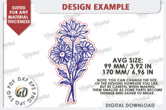 Wooden Bouquet Laser Cut. Spring Flowers. Mother's Day SVG Product Image 2
