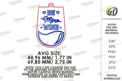 Valentine's Day Wine Bottle Tag Laser Cut. Wine Tag SVG Product Image 2