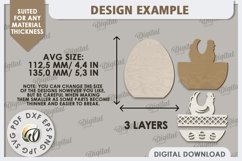 Decorative Easter Egg Laser Cut. 3D Egg. Easter Decor SVG Product Image 2