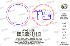 Valentine Coquette Tag Laser Cut. Valentine Gift Tag SVG Product Image 2