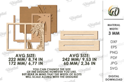Vacation Frame Laser Cut. Summer Photo Frame SVG Product Image 2
