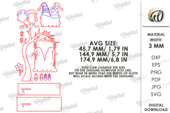 Valentine Characters On Swing Laser Cut. Standing Decor SVG Product Image 3