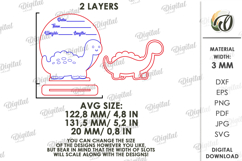 Personalized Baby Name Sign Laser Cut. Baby Birth Stats SVG Product Image 2