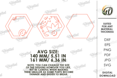 Plant hexagons Wall Decor Laser Cut. Wall decor SVG Product Image 2
