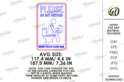 3D Sarcastic Decor Laser Cut. Bathroom Wall Decor SVG Product Image 2